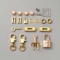 Zinc Alloy & Iron Bag Hardware Accessories Set, including Lock Clasp, Grommet, Gasket, Screw