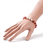 Natural Gemstone & dZi Stretch Bracelet, Gemstone Jewelry for Women