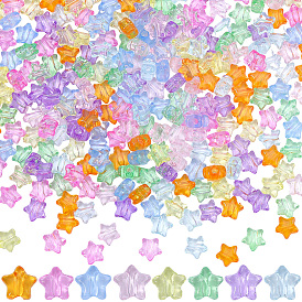 320 шт 8 цвета прозрачные акриловые бусины, звезда