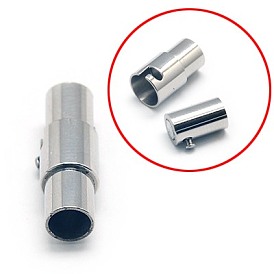 304 cierres magnéticos de tubo de bloqueo de acero inoxidable, columna, 18x6 mm, agujero: 4 mm