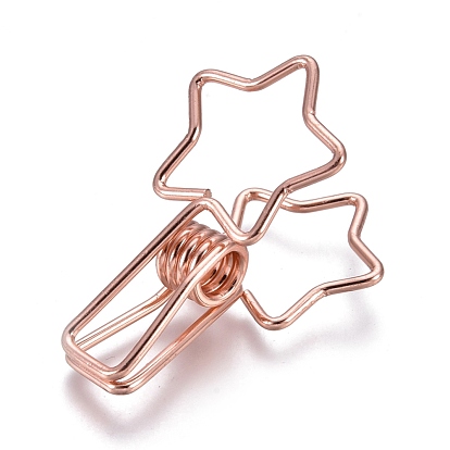 Star Shape Iron Spring Clips, with Plastic Box