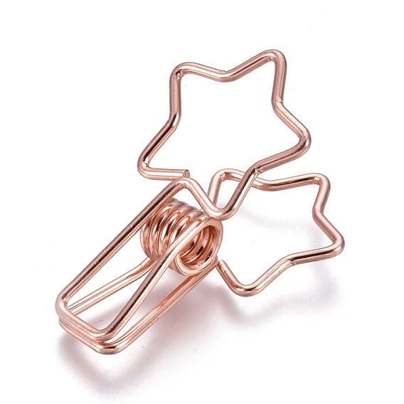 Star Shape Iron Spring Clips, with Plastic Box