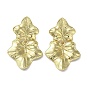 Rack Plating Brass Leaf Dangle Stud Earrings, Lead Free & Cadmium Free