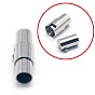 304 Stainless Steel Locking Tube Magnetic Clasps, Column, 18x6mm, Hole: 4mm