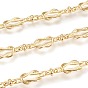 Handmade Alloy & Brass Byzantine Chains, with Spool, Long-Lasting Plated, Unwelded, Knot Link