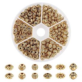 Gear Tibetan Style Alloy Spacer Beads, Lead Free and Cadmium Free, Golden
