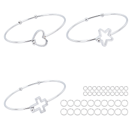 Unicraftale 304 Stainless Steel Bangles, with Jump Rings
