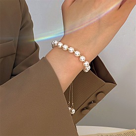 Bracelet de perles à pampilles boho chic pour femmes - bijoux réglables à long brin en perles de style français