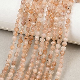 Бусы из натурального золота, круглые, граненые