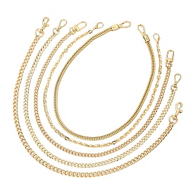 5 piezas 5 estilos cadenas de hierro para bolsos, con broches de aleación, para accesorios de reemplazo de bolsas