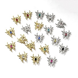 304 подвески из нержавеющей стали, со стразами, ионное покрытие (ip), бабочка