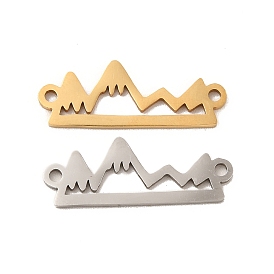 201 Stainless Steel Connector Charms, Hollow Mountain Links