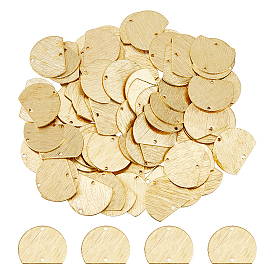 80 шт. латунные подвески для разъемов, полукруглые звенья, штамповка пустой метки