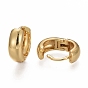 Brass Huggie Hoop Earrings, Long-Lasting Plated, Ring Shape
