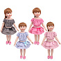 Grid Pattern Cloth Doll Dress Suit, Doll Clothes Outfits, Fit for 18 inch American Girl Dolls