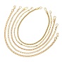 5Pcs 5 Styles Iron Purse Chains, with Alloy Clasps, for Bag Replacement Accessories