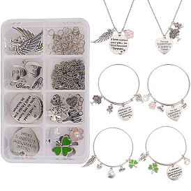 SUNNYCLUE DIY Necklace and Bracelet Setting, with Alloy Pendants, Stainless Steel Findings and Iron Jump Rings