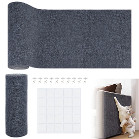 Наклейки из полиэстера для защиты мебели от царапин, наносимых кошками., с помощью акрилового двустороннего скотча и пластиковых ногтей., прямоугольные