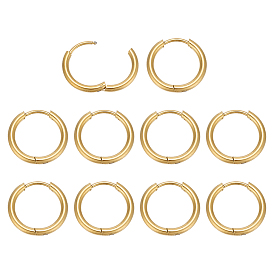 10 ионное покрытие (IP) 304 серьги-кольца из нержавеющей стали для женщин