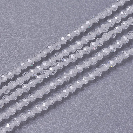 Cubic Zirconia Beads Strands, Faceted, Round