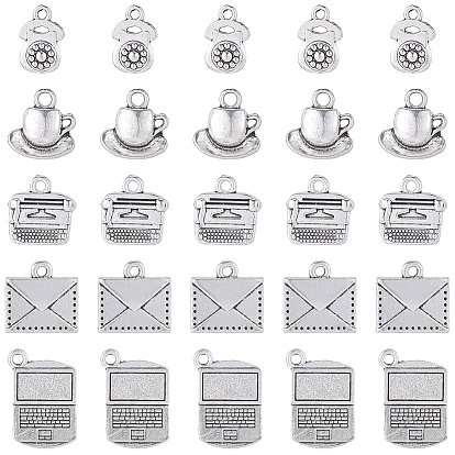 50 шт 5 стили подвески из сплава в тибетском стиле, разнообразные