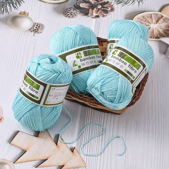 Soft Baby Yarns, with Bamboo Fibre and Silk, 1mm, about 50g/roll, 6rolls/box