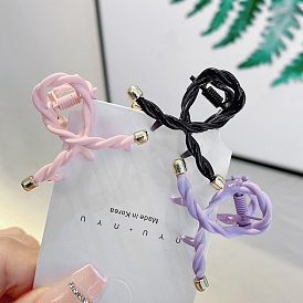 Baking Paint Alloy Claw Hair Clips, Twist Rope Shape