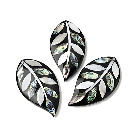 Крупные подвески из натуральных пресноводных раковин, раковин морского ушка и белых раковин., лист прелести