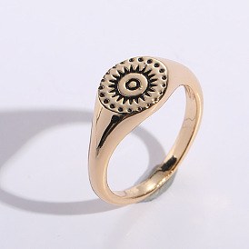 Vintage Demon Eye Ring for Women - Unique Design Jewelry with Sun Eye, Small and Chic