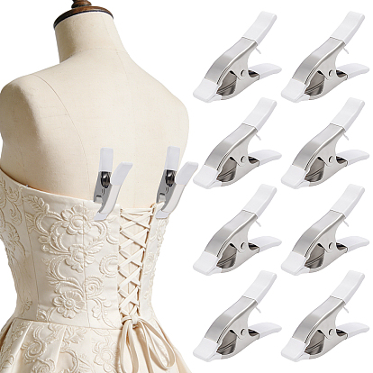 Pinces à ressort robustes en fer et PVC pour supports de fond, pinces pour robe de mariée