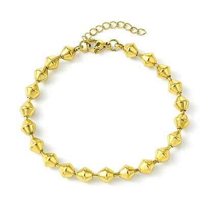 Ion Plating(IP) 304 Stainless Steel Bicone Link Chain Bracelets for Women