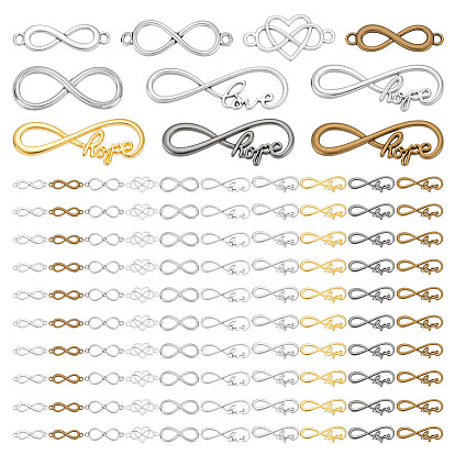 100 шт. 10 стили тибетского стиля, звенья/разъем из сплава, бесконечность