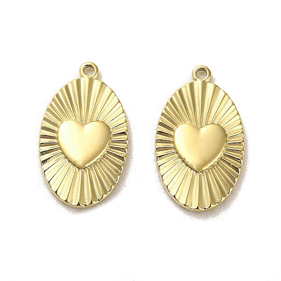 304 подвески из нержавеющей стали, овал с сердечками