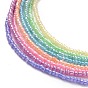 8 Pcs 8 Colors Ceylon Glass Seed Beaded Necklaces Set, Choker Jewelry for Women and Girls