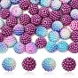 100 шт 2 стили имитация жемчуга акриловые бусины, Берри бисера, комбинированные бисером, круглые