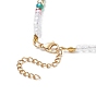 Glass Beaded Necklaces, Sead Bead Braided Christmas Tree Pendant Necklace for Women