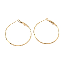 304 accessoires boucles d'oreilles créoles en acier inoxydable, placage ionique (ip)