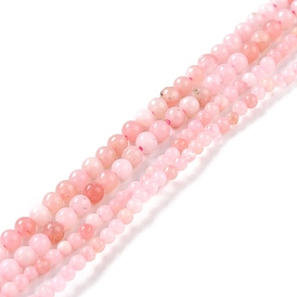 Natural Pink Opal Beads Strands, Round, Grade AAA