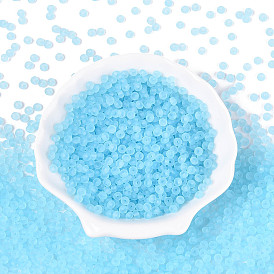 Прозрачные матовые цветные стеклянные бусины, пончик