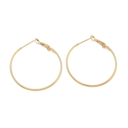 304 accessoires boucles d'oreilles créoles en acier inoxydable, placage ionique (ip)