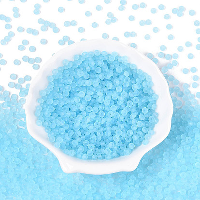 Прозрачные матовые цветные стеклянные бусины, пончик