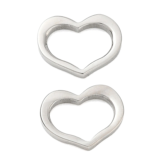 304 Stainless Steel Linking Rings, Hollow Heart