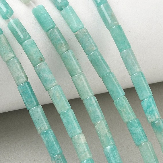 Chapelets de perles amazonite naturelles  , colonne