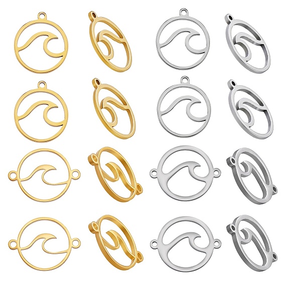 Плоские круглые наборы для изготовления волн своими руками, включая 201 и 304 подвески и соединительные звенья из нержавеющей стали