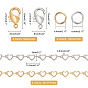 CHGCRAFT DIY Necklace Making Kits, Including Brass Handmade Link Chains & Open Jump Rings & Lobster Claw Clasps