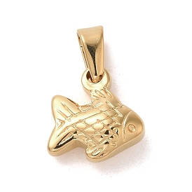 Vacuum Plating 304 Stainless Steel Charms, Fish Charm