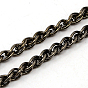 Iron Wheat Chains, Foxtail Chain, Unwelded, with Spool, Twist Oval