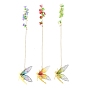 Lesezeichen aus Harz, Glas und Messing mit Kette, Fee & Blume