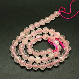  Природного розового кварца нитей бисера, граненые, круглые