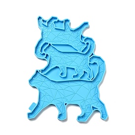 DIY Leopard Cup Mat Silicone Molds, Resin Casting Molds, For UV Resin, Epoxy Resin Craft Making, Geometrical Style